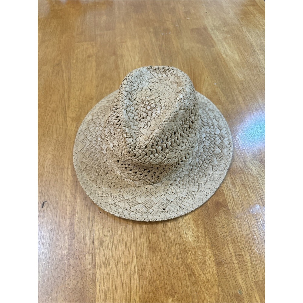 Gibson Girl Boutique Paper Straw Bucket Hat Wide Braided Brim Beige Multi 60951